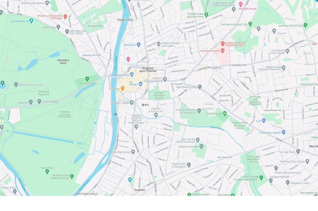 Map of area covered